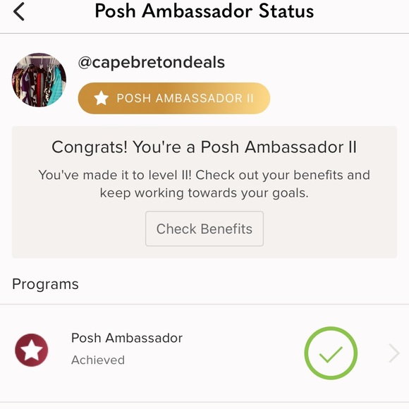 โค๏ธ๐จ๐ฆ Thank you everyone for your support I am now Posh Ambassador || T L evel - Picture 1 of 2